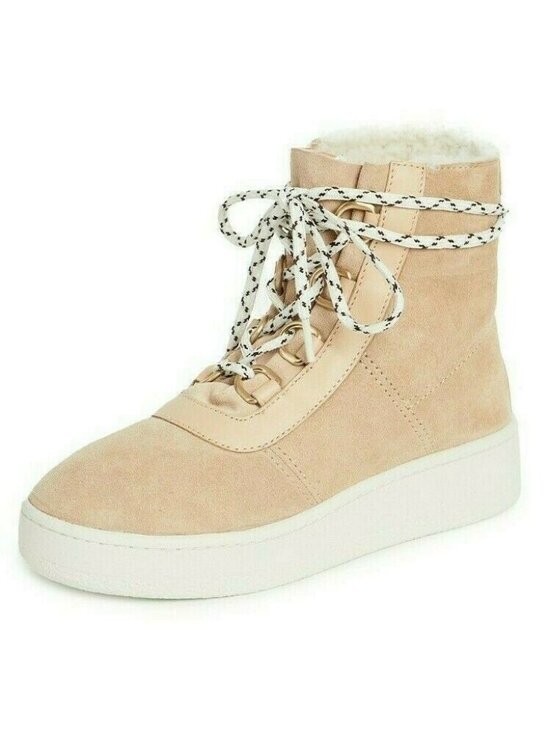 rag & bone Shoes - Rag & Bone Oslo Suede & Shearling Lace Up Winter Boots Stone Beige Size 37, US 7
